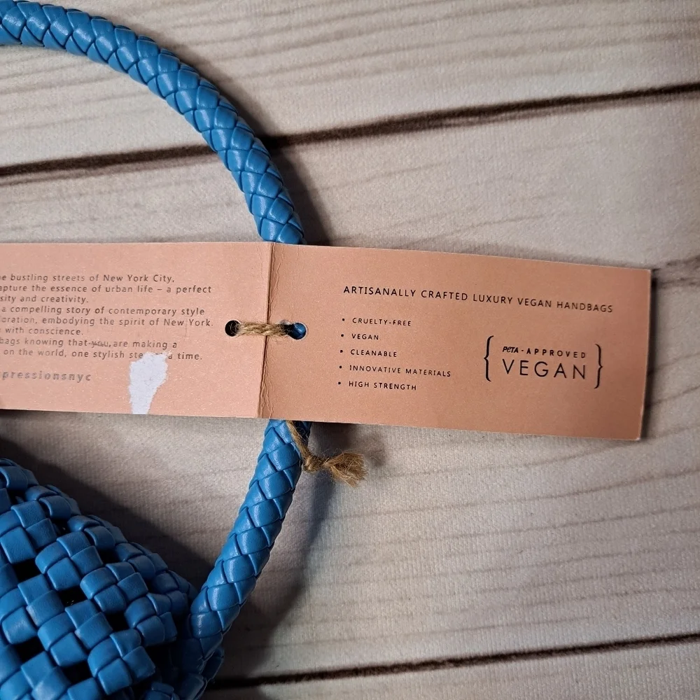 Expressions NYC Blue Woven Women's Bag Wear 2 Ways